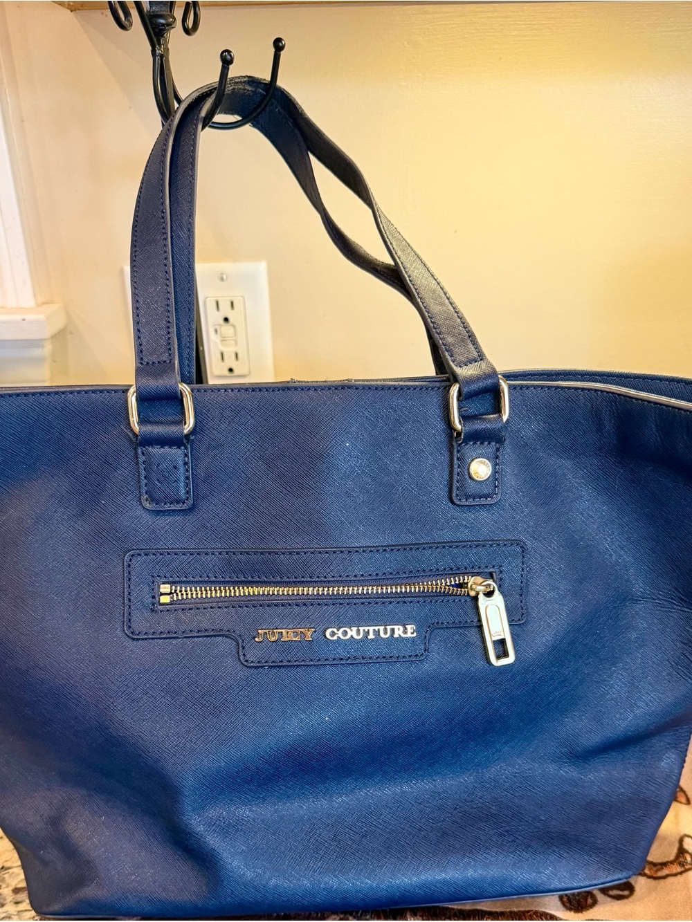 Juicy Couture Blue Tote with Gold Hardware